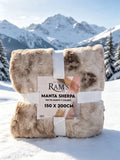 Couverture Sherpa Marron Tie & Dye — 150 × 200 cm