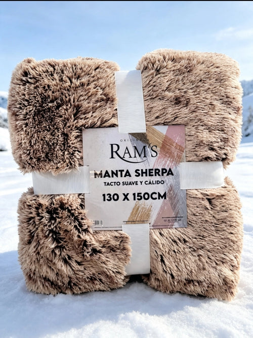 Plaid Sherpa ultra doux 130 x 150 cm –  cocooning et chaud