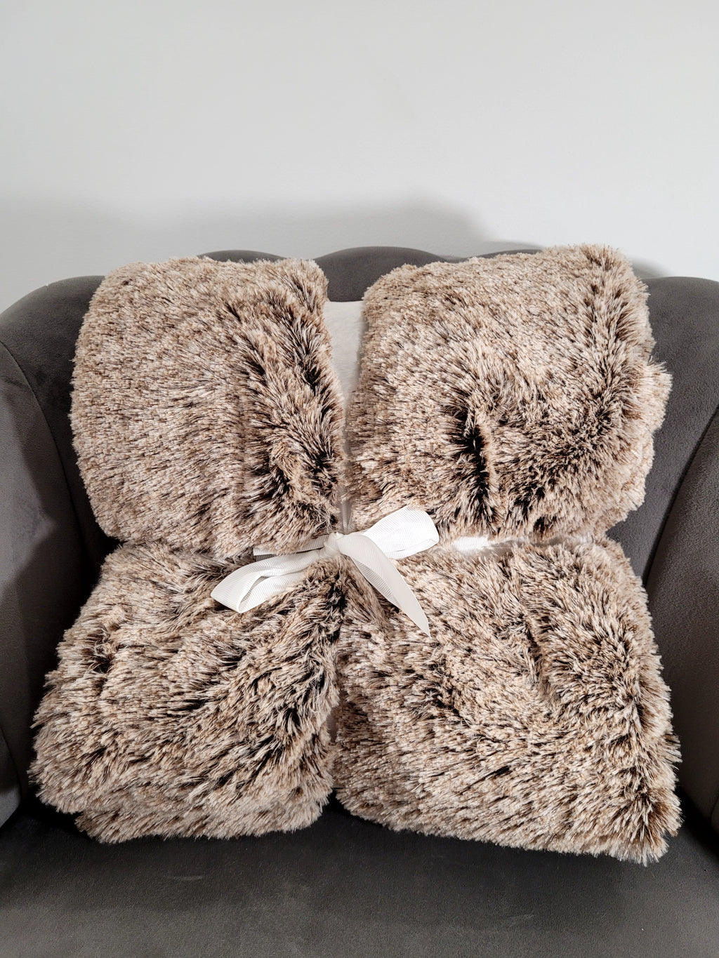 Plaid Sherpa ultra doux 130 x 150 cm – effet fausse fourrure, cocooning et chaud